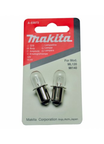 Лампа для фонаря Makita (упаковка 2 шт)12-14,4В для ML120 / 121 / 124 / 140 / 141 (A-83973)