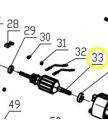 Якорь ротор для TE3610-2 WORTEX SF7A225-2-33
