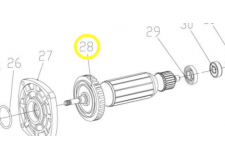 Якорь ротор для AG1210-1 WORTEX AG1210-1-28