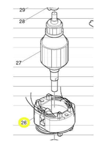 статор BO5010 MAKITA 593378-3