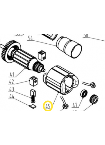 статор JS6506-2LE WORTEX UK6204-45