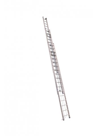 Алюмет Алюминиевая трехсекционная лестница 3315 выдвижная с тросом