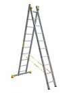Алюмет Алюминиевая двухсекционная профессиональная лестница P2 9210