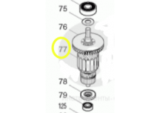 Ротор (якорь) в сборе к НМ1203C, HM1213C, MAKITA 517818-7 (оригинал)