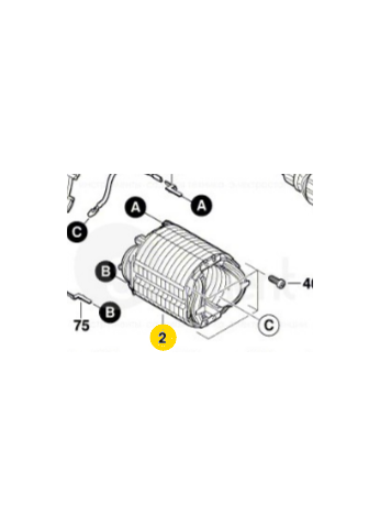 статор GSB21-2RE BOSCH 2604220727 (оригинал)