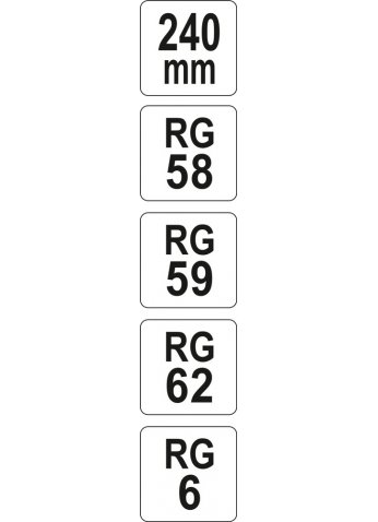 Пресс-клещи для обжима проводов (RG6, RG58, RG59, RG62) "Yato" YT-2298