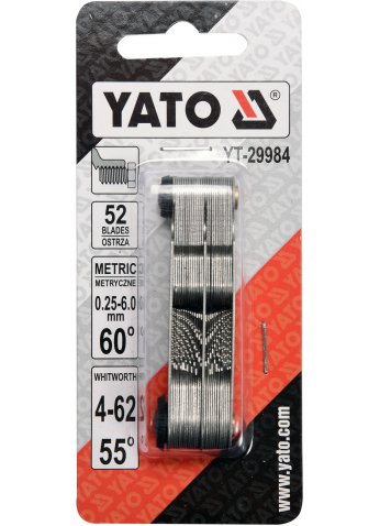 Резьбомер метрический и Витворта "Yato" YT-29984