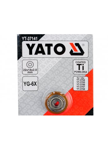 Ролик режущий запасной 22х14х2,0мм для плиткореза yt-3704 3705 3706 3707 3708 "Yato" YT-37141