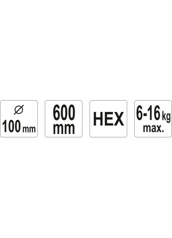 Миксер для сыпучих материалов HEX 100х600мм "Yato" YT-5491