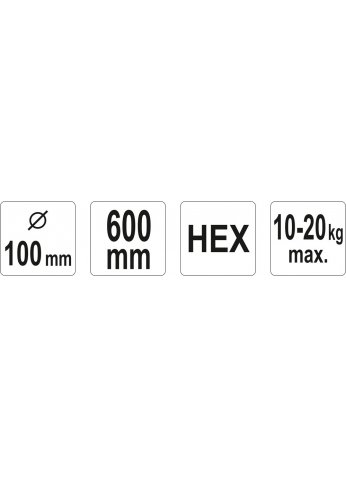 Миксер для строительных масс HEX 100х600мм "Yato" YT-5505