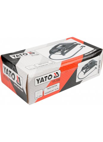 Насос с манометром ножной автомобильный 2-й "Yato" YT-7350