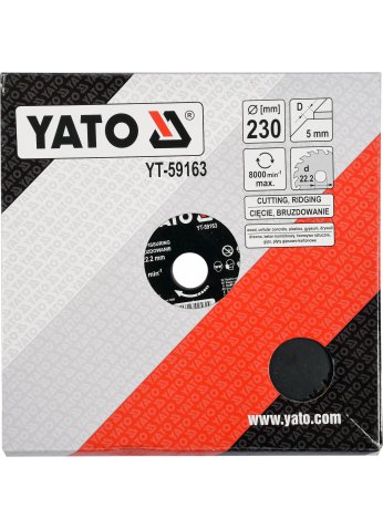 Диск-фреза универсальный для УШМ 230мм YT-59163 Yato