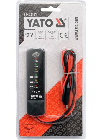 Тестер аккумуляторов аналоговый 12V "Yato" YT-83101