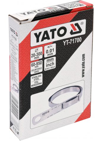 Циркометр для измерения длины окружности и диаметра d20-300мм "Yato" YT-71700