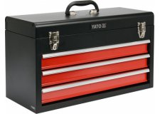 Ящик для инструмента металлический с 3 выдвижными полками "Yato" YT-08873