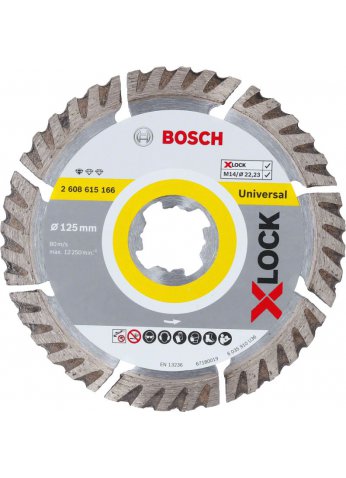 Алмазный круг X-LOCK 125x1.6x22.23мм Standard for Universal, BOSCH 2608615166