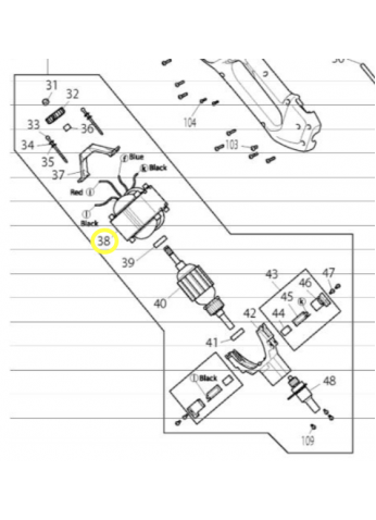 статор UR2300,3502 (YA00000505) MAKITA YA00000505