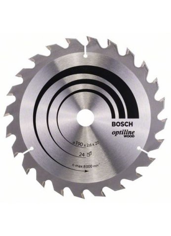 Пильный диск 190Х20 24 OPTILINE Bosch 2608640612 (оригинал)