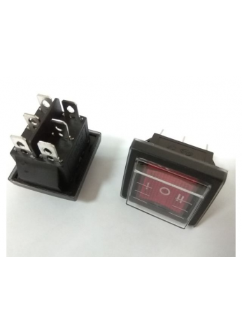 выключатель on-off-on с подсветкой пылезащитный WORTEX KCD4-203N-IP