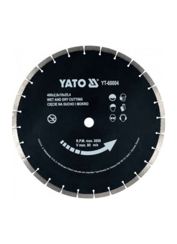 Круг алмазный 400x25,4мм (сегмент) "Yato" YT-60004