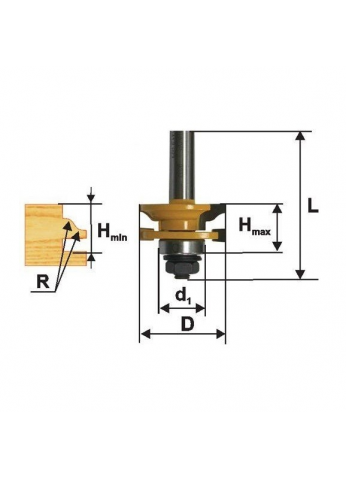 Фреза комбинированная 41х23.8х12х40х9.5х2Т MAKITA D-11916