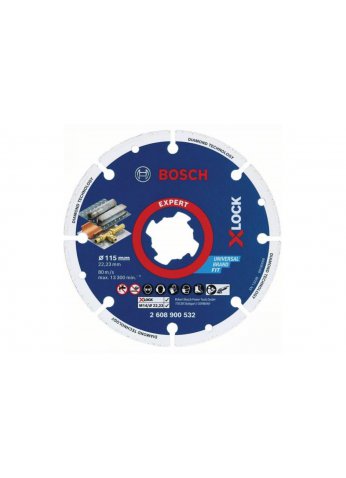 Алмазный круг 115-X-LOCK/22,23 мм по металлу Expert Diamond Metal Wheel, BOSCH (2608900532)