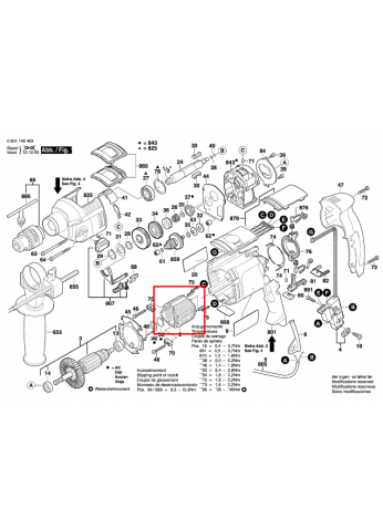 Cтатор GSB 22-2 RE PSB 850-2 RE BOSCH 1614220136