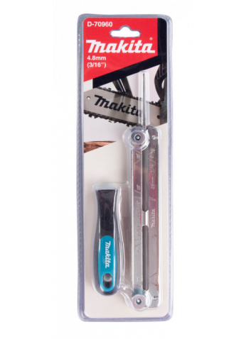 Напильник 4.8 мм с рукояткой / шаблоном для заточки цепи, MAKITA D-70960