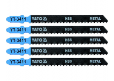 Пилки для электролобзика по металлу и Al 75x100x1,0мм 8TPI (5шт) "Yato" YT-3411