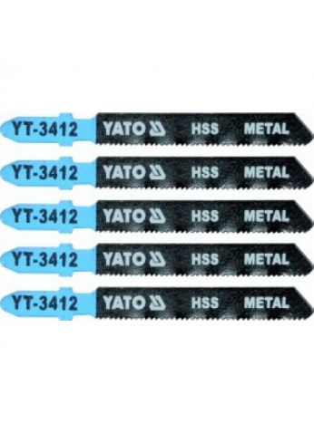Пилки для электролобзика по металлу 50x75x1,0мм 21TPI (5шт) "Yato" YT-3412