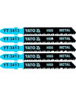 Пилки для электролобзика по металлу 50x75x1,0мм 12TPI (5шт) "Yato" YT-3413