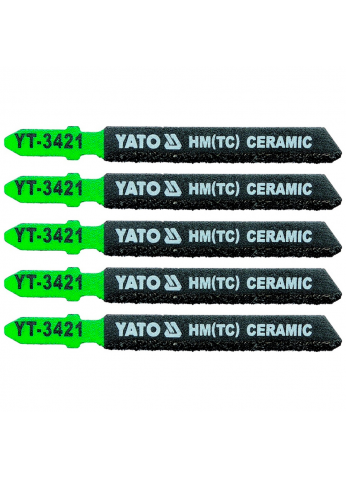 Пилки для электролобзика по керамике и ПВХ 50x75x1,2мм (5шт) "Yato" YT-3421