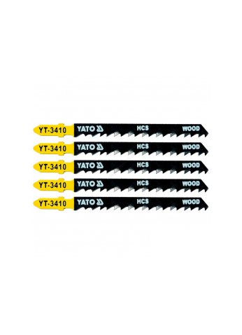 Пилки для электролобзика по дереву 75х100х1,4мм 6TPI (5шт) "Yato" YT-3410
