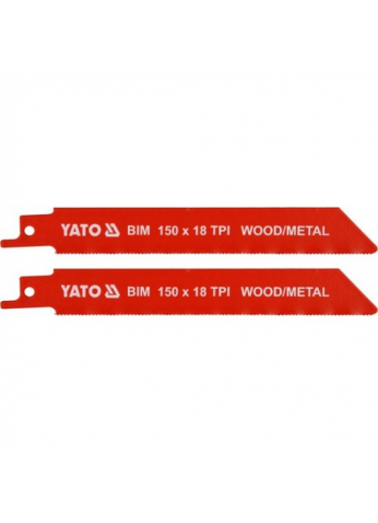 Пилки для сабельной пилы BI-METAL 150мм 18TPI (2шт) "Yato" YT-33931