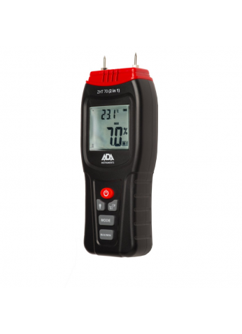 Измеритель влажности и температуры контактный ADA ZHT 70 (2 in 1) (древесина, стройматериалы, температура воздуха) A00518