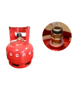 Баллон газовый бытовой 5л с КБ-2 (1-5-2-В) (с клапаном) (НОВОГАЗ)