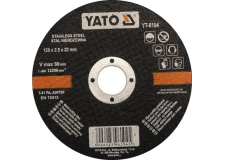 Круг отрезной по нержавеющей стали 125х2,5х22мм "Yato" YT-6104