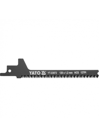 Полотно для сабельной пилы по дереву HCS 120мм 12TPI "Yato" YT-33972