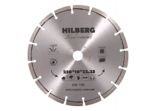 Алмазный круг 230х22,23 мм по ж/бетону Hard Materials HILBERG (Лазерная сварка. Обрабатываемый материал	:кирпич, керамогранит, армированный бетон, бет HM106