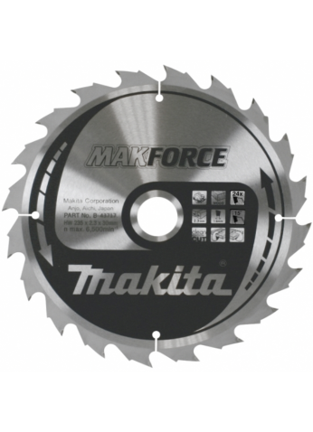 Диск пильный 235х30 мм 24 зуб. по дереву MAKFORCE MAKITA B-43717 (оригинал)