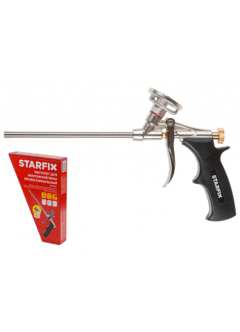 Пистолет для монтажной пены STARFIX (в комплекте 2 насадки) SM-63252-1