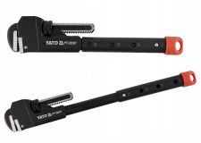 Ключ трубный разводной с телескопической ручкой 400-550мм, губки до 80мм. CrMo "Yato" YT-22257