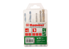 37081 Набор сверл Hammer Flex 202-913 DR set No13 HEX (5pcs) 5-8mm металл\дерево, 5шт. .Hammer 202-913