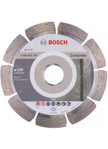 Алмазный отрезной круг по бетону Bosch 125x22,23x1,6x7мм 2608602197