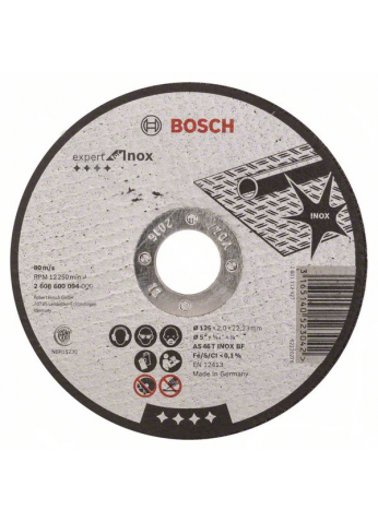 Круг отрезной по нержавейке Bosch, 125х2мм (2608600094)