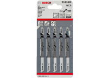 Пилки для лобзика (5шт) T101BR, HCS, 100/70мм, чистый пропил Bosch (2608630014)