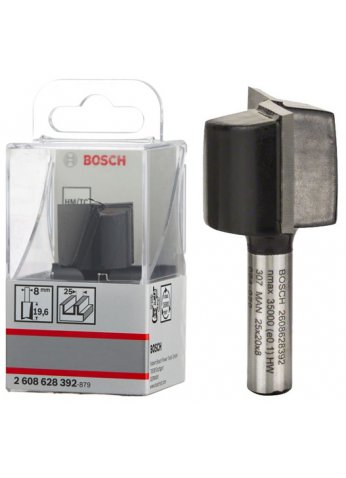 Фреза пазовая Bosch Professional , 2 лезвия, хв-8мм, ф25мм, длина20мм Bosch 2608628392