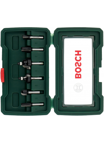 Набор (комплект) фрез Bosch 6 шт. HM (хвостовик 6 мм) (2607019464) (оригинал)