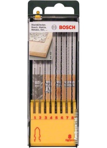 Пилки для лобзика Bosch 2607019458 8 предметов (оригинал)