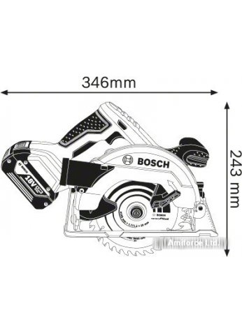 Дисковая электропила Bosch GKS 18V-57 Professional [06016A2200] (без АКБ и ЗУ) SOLO (оригинал)